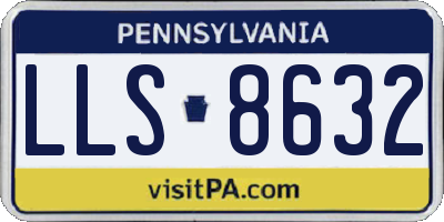 PA license plate LLS8632