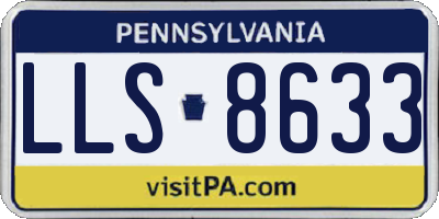 PA license plate LLS8633