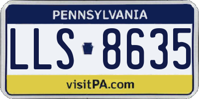 PA license plate LLS8635