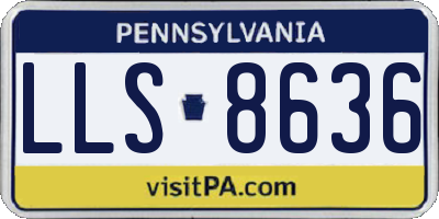 PA license plate LLS8636