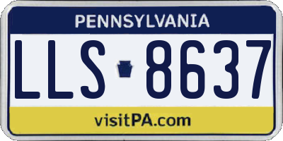 PA license plate LLS8637