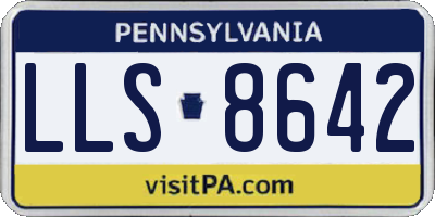 PA license plate LLS8642