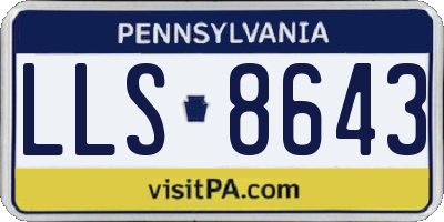 PA license plate LLS8643
