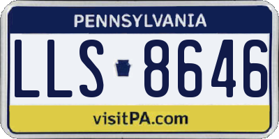 PA license plate LLS8646