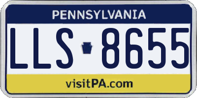 PA license plate LLS8655