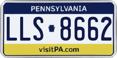 PA license plate LLS8662