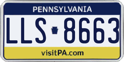 PA license plate LLS8663