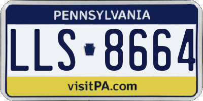 PA license plate LLS8664