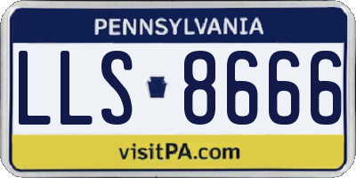 PA license plate LLS8666