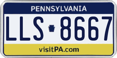 PA license plate LLS8667