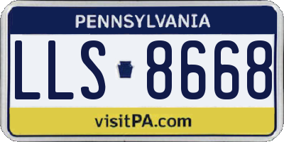 PA license plate LLS8668