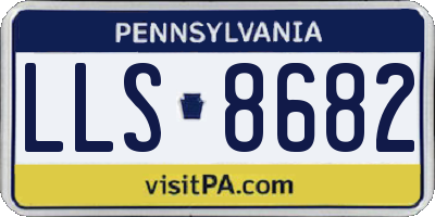 PA license plate LLS8682