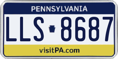 PA license plate LLS8687
