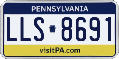 PA license plate LLS8691
