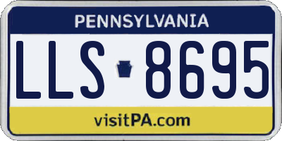 PA license plate LLS8695