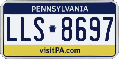 PA license plate LLS8697