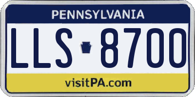 PA license plate LLS8700