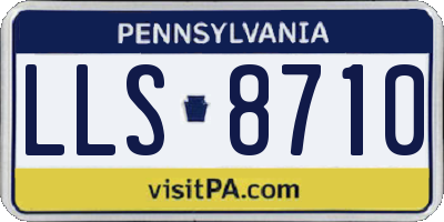 PA license plate LLS8710