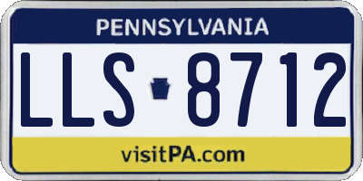 PA license plate LLS8712