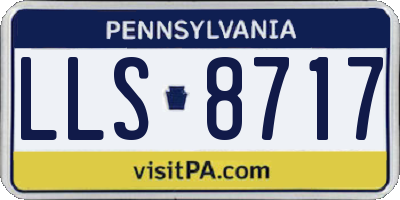 PA license plate LLS8717