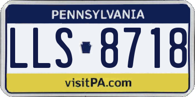 PA license plate LLS8718