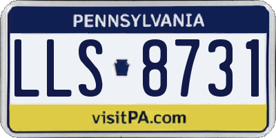 PA license plate LLS8731