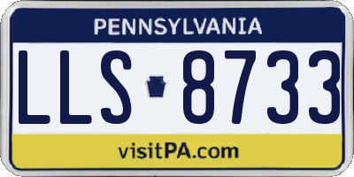 PA license plate LLS8733