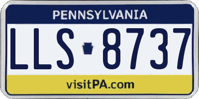 PA license plate LLS8737