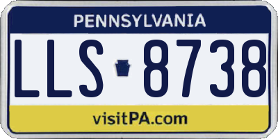 PA license plate LLS8738