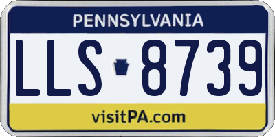 PA license plate LLS8739