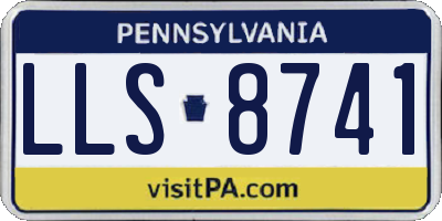 PA license plate LLS8741