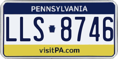 PA license plate LLS8746