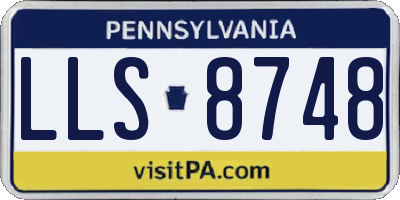 PA license plate LLS8748