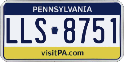 PA license plate LLS8751