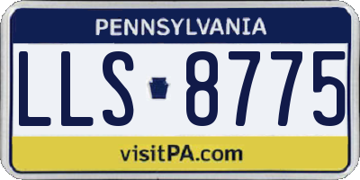 PA license plate LLS8775