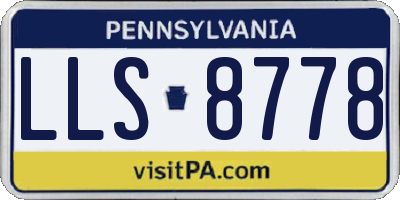 PA license plate LLS8778