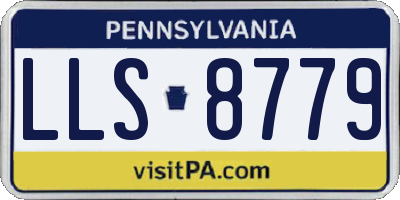 PA license plate LLS8779