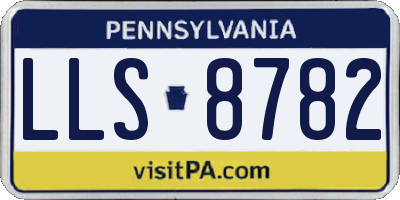 PA license plate LLS8782