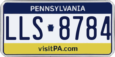PA license plate LLS8784