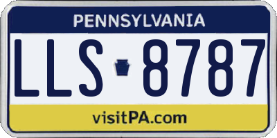 PA license plate LLS8787