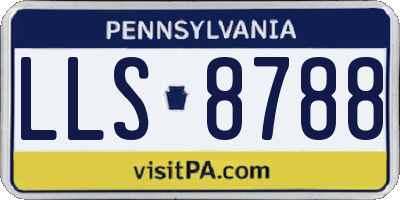 PA license plate LLS8788
