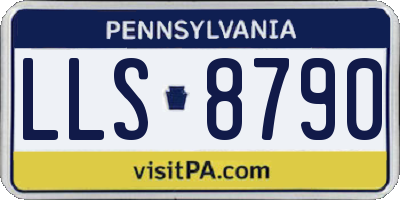 PA license plate LLS8790