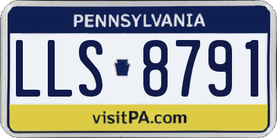 PA license plate LLS8791
