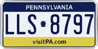 PA license plate LLS8797