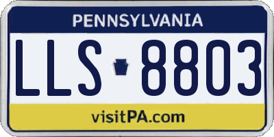 PA license plate LLS8803