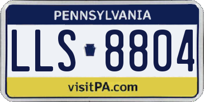 PA license plate LLS8804