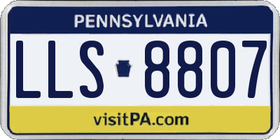 PA license plate LLS8807
