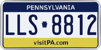 PA license plate LLS8812