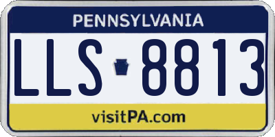 PA license plate LLS8813