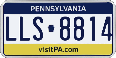PA license plate LLS8814